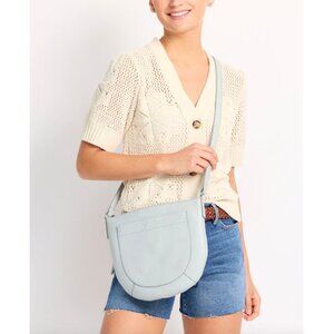 New Lucky Brand Kyla Leather Crossbody Bag – Light Blue